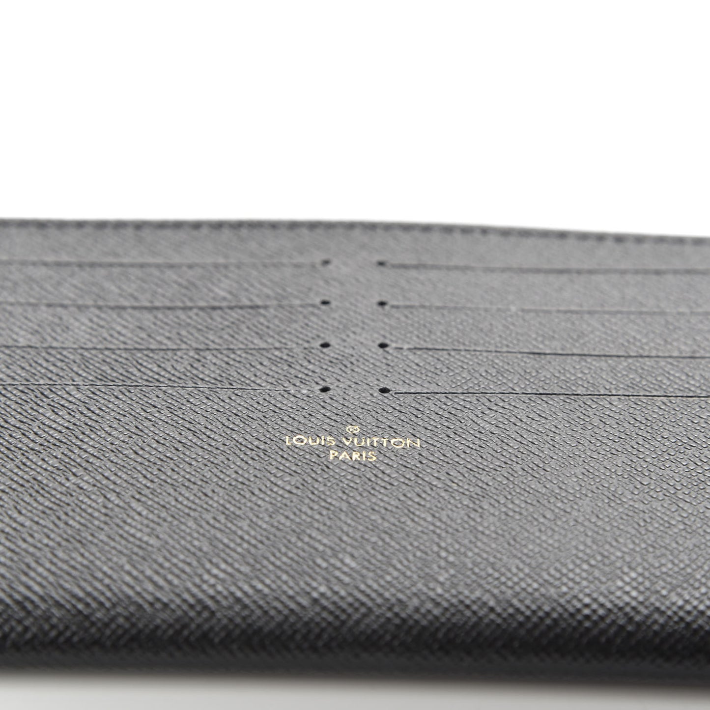Calfskin Felicie Chain Wallet Card Holder Insert Black