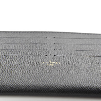 Louis Vuitton Calfskin Felicie Chain Wallet Card Holder Insert Black 5 of 6