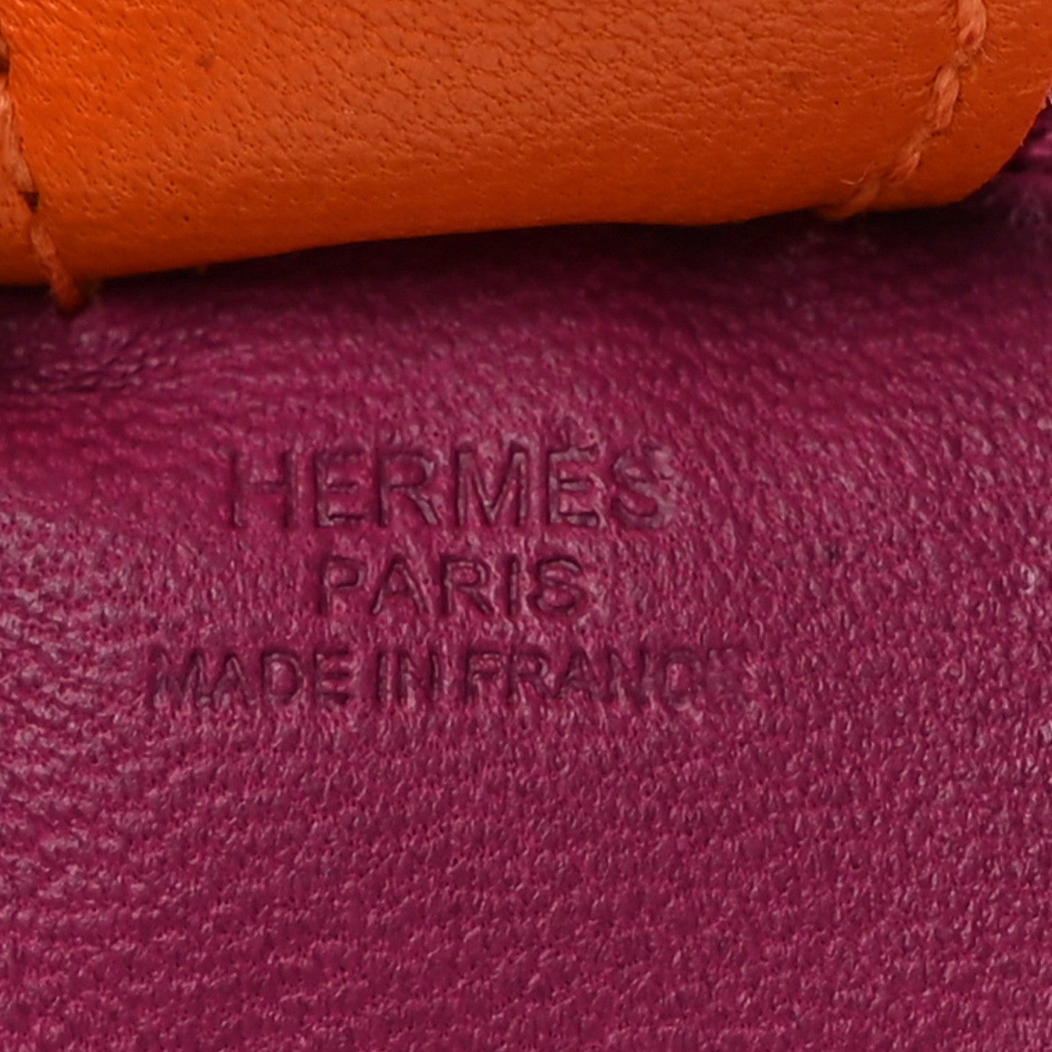 Hermes Milo Lambskin Grigri Rodeo Horse Bag Charm PM Tosca Bleu Izmir Orange 3 of 4