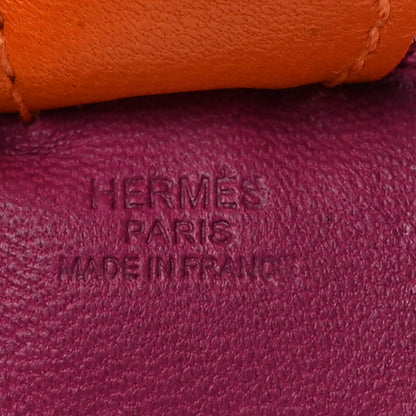 Hermes Milo Lambskin Grigri Rodeo Horse Bag Charm PM Tosca Bleu Izmir Orange 3 of 4