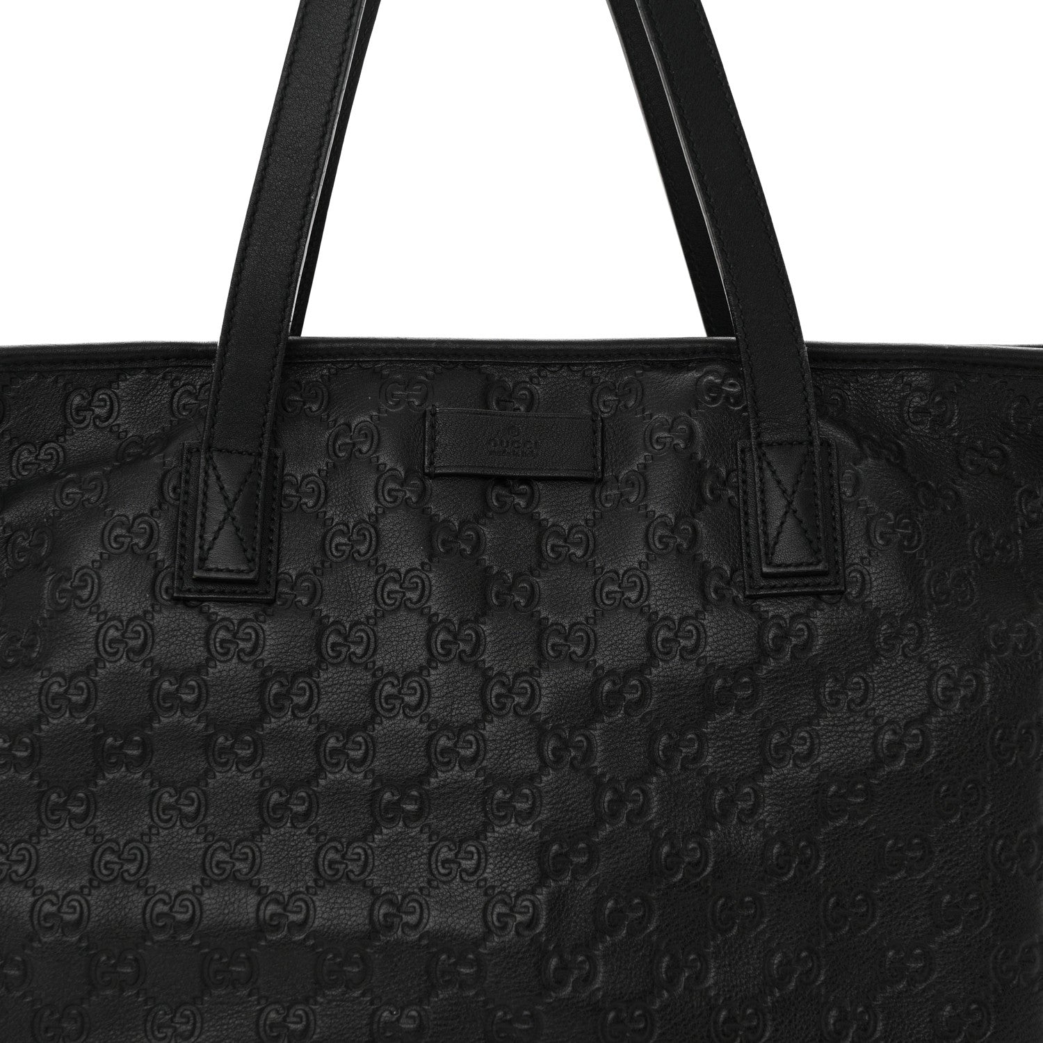 Gucci ssima Medium Zippered Shopping Tote Black 8 of 20