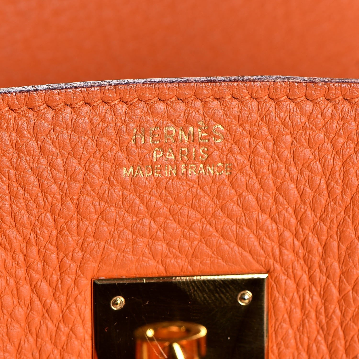 Hermes Taurillon Clemence Birkin 30 Orange 24 of 39