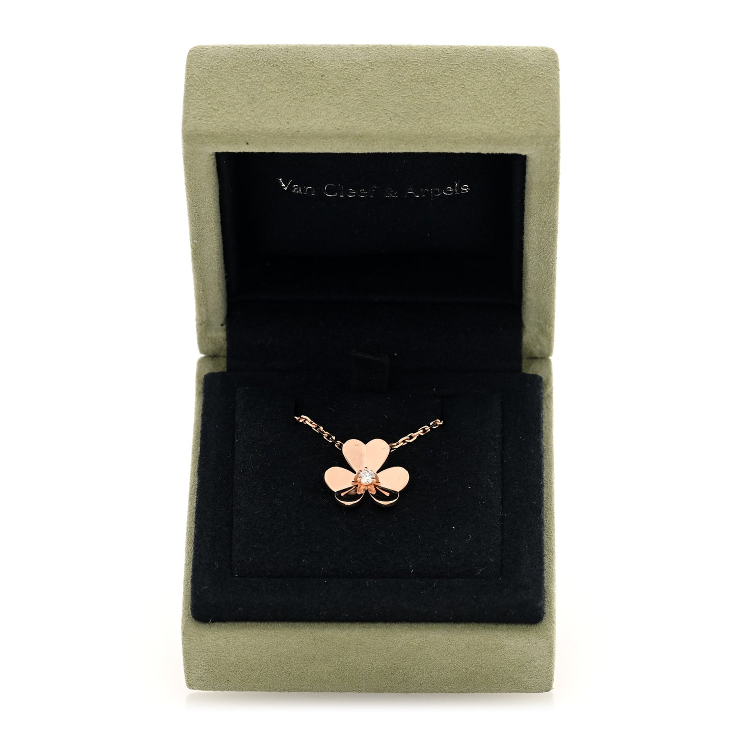 18K Rose Gold Diamond Small Frivole Pendant Necklace