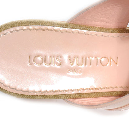 Louis Vuitton Patent Open Toe Mules 39.5 Marshmallow 7 of 8
