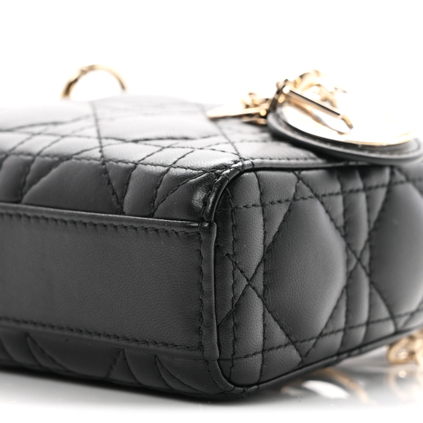 Lambskin Cannage Micro Lady D-Joy Black