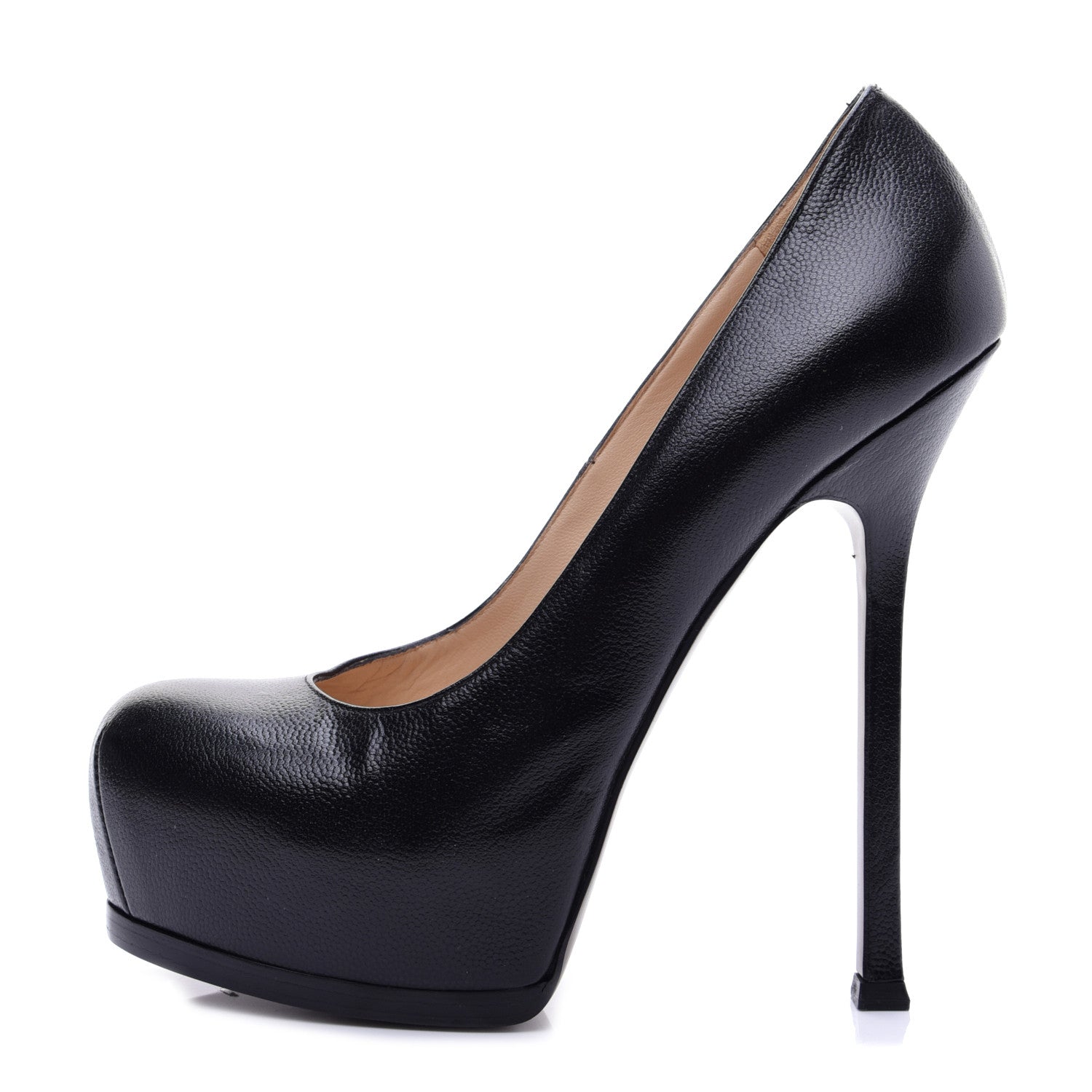 Saint Laurent Vernigolf Tribtoo 105 Platform Pumps 38.5 Black 1 of 15