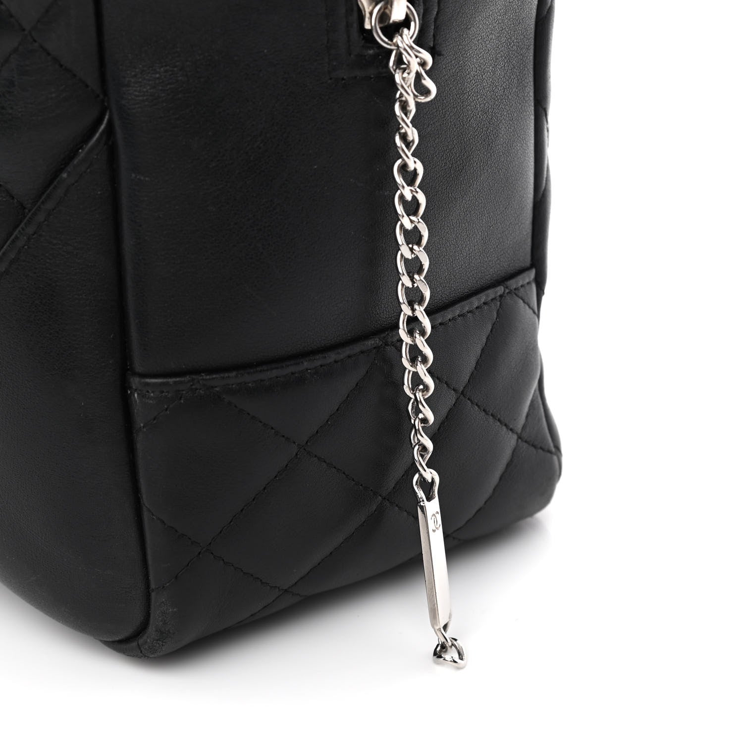 Chanel Calfskin Quilted Large Cambon Bowler Black 11 of 14