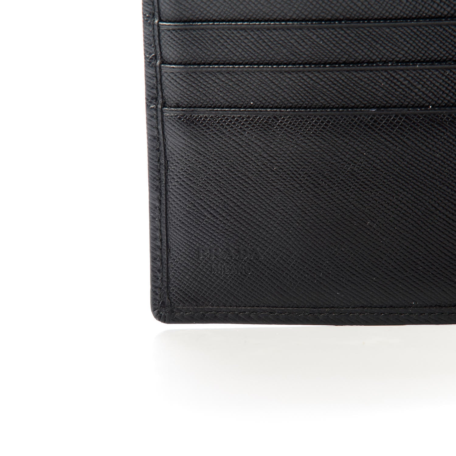 Prada Saffiano Bi-Fold Wallet Black 6 of 6