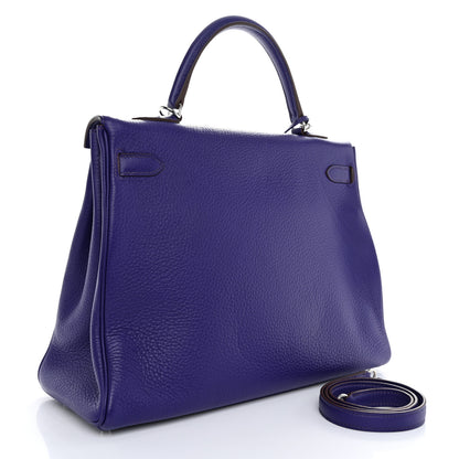 Hermes Togo Kelly Retourne 35 Iris 3 of 10
