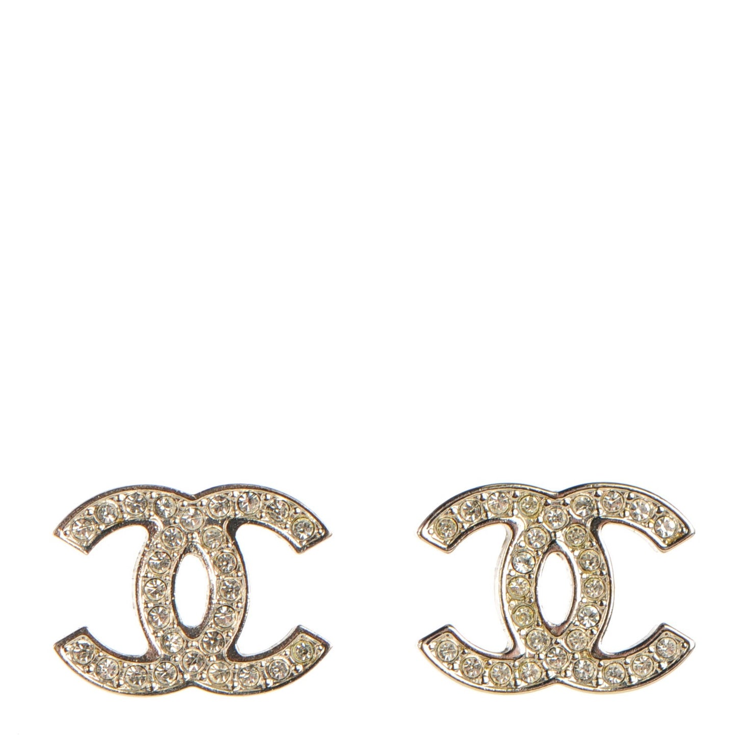 Crystal CC Earrings Silver