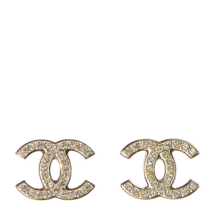 Chanel Crystal CC Earrings Silver 1 of 4