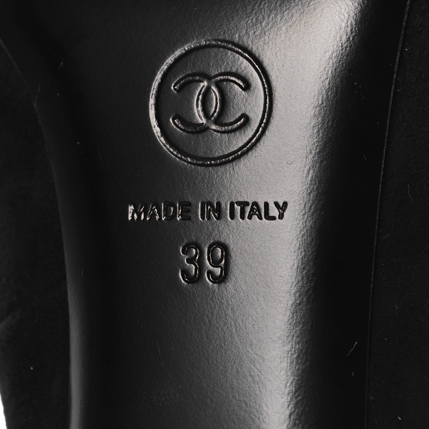 Chanel Kid Suede Patent Calfskin Pearl Short Boots 39 Black 8 of 9