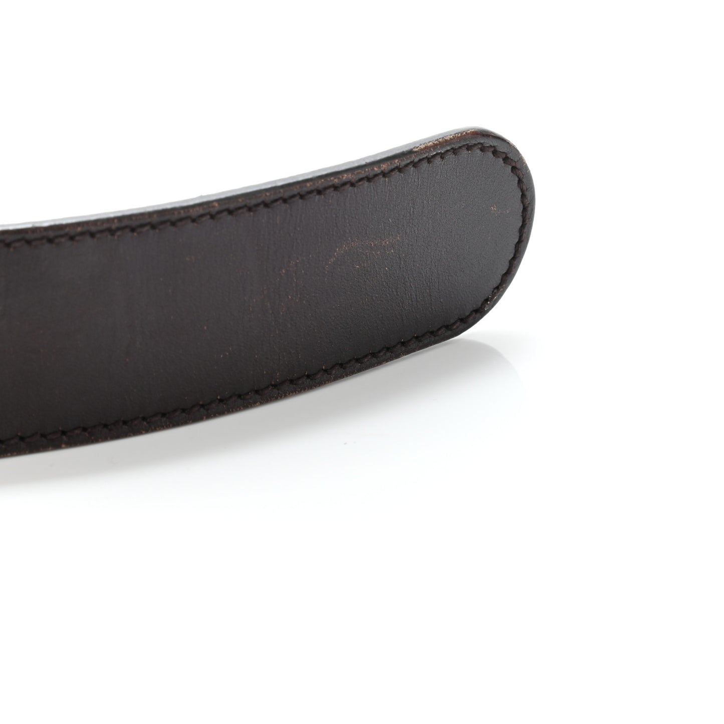 Calfskin Interlocking G 40mm Belt 85 34 Dark Brown