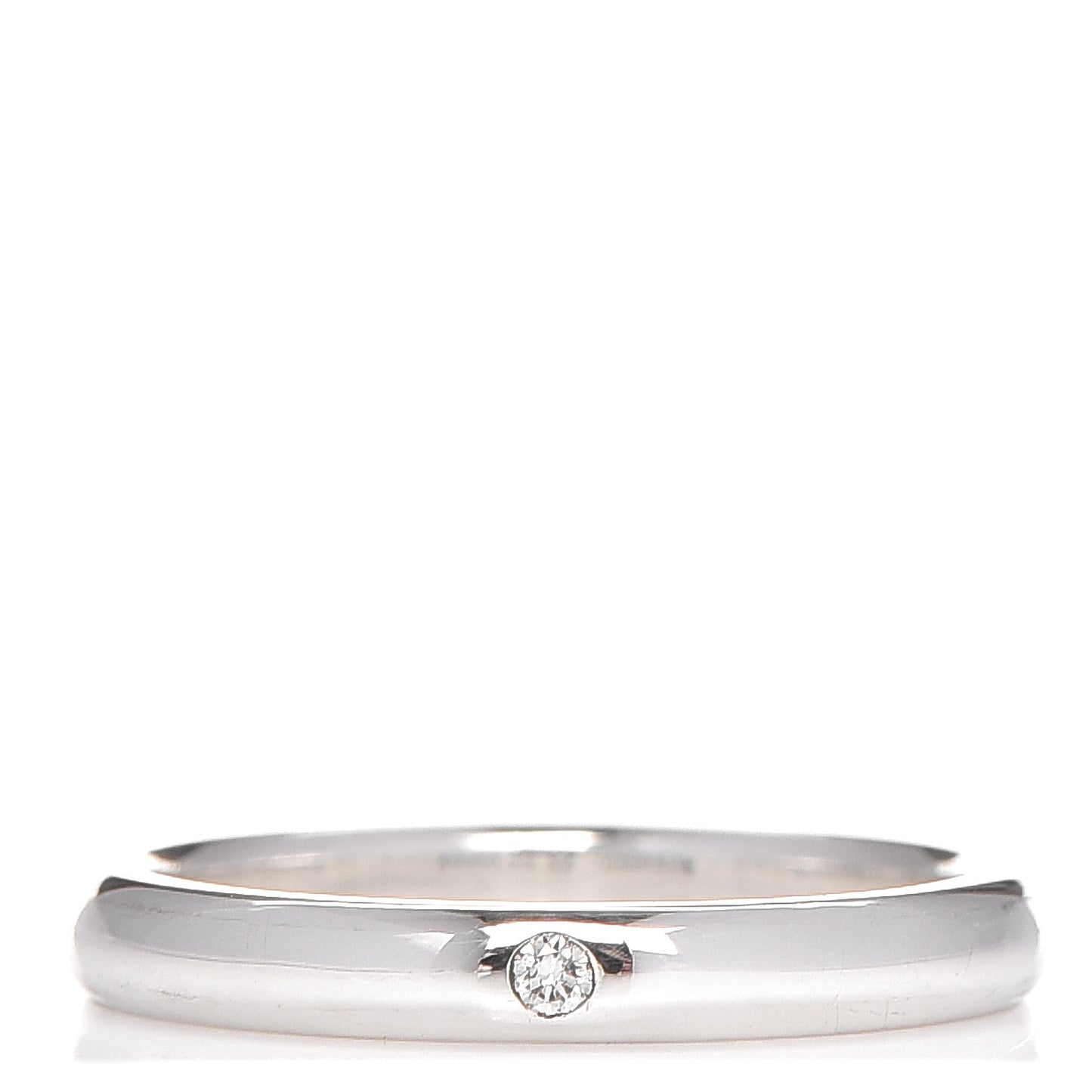 Elsa Peretti Sterling Silver Diamond Band Ring 53.1 6.5
