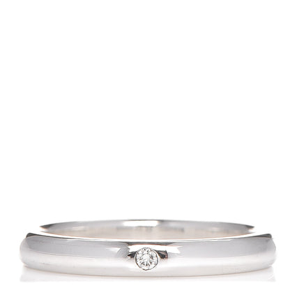 Tiffany Elsa Peretti Sterling Silver Diamond Band Ring 53.1 6.5 3 of 4