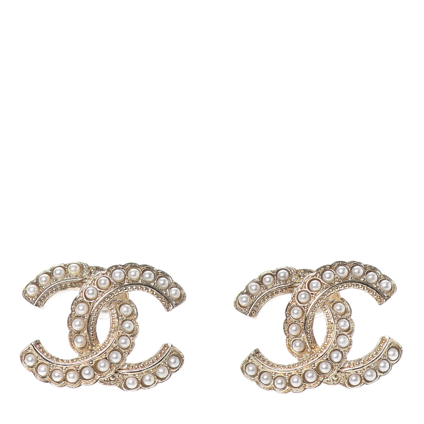 Pearl Queen of France CC Earrings Gold