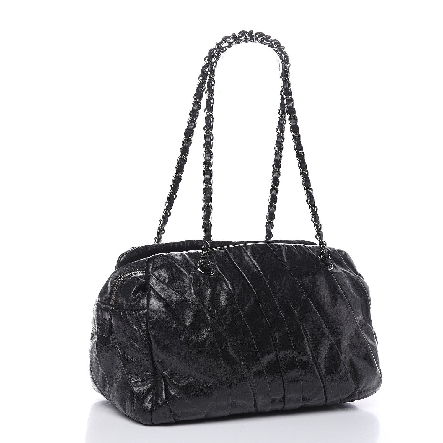 Chanel Glazed Calfskin Twisted Tote Black 3 of 15