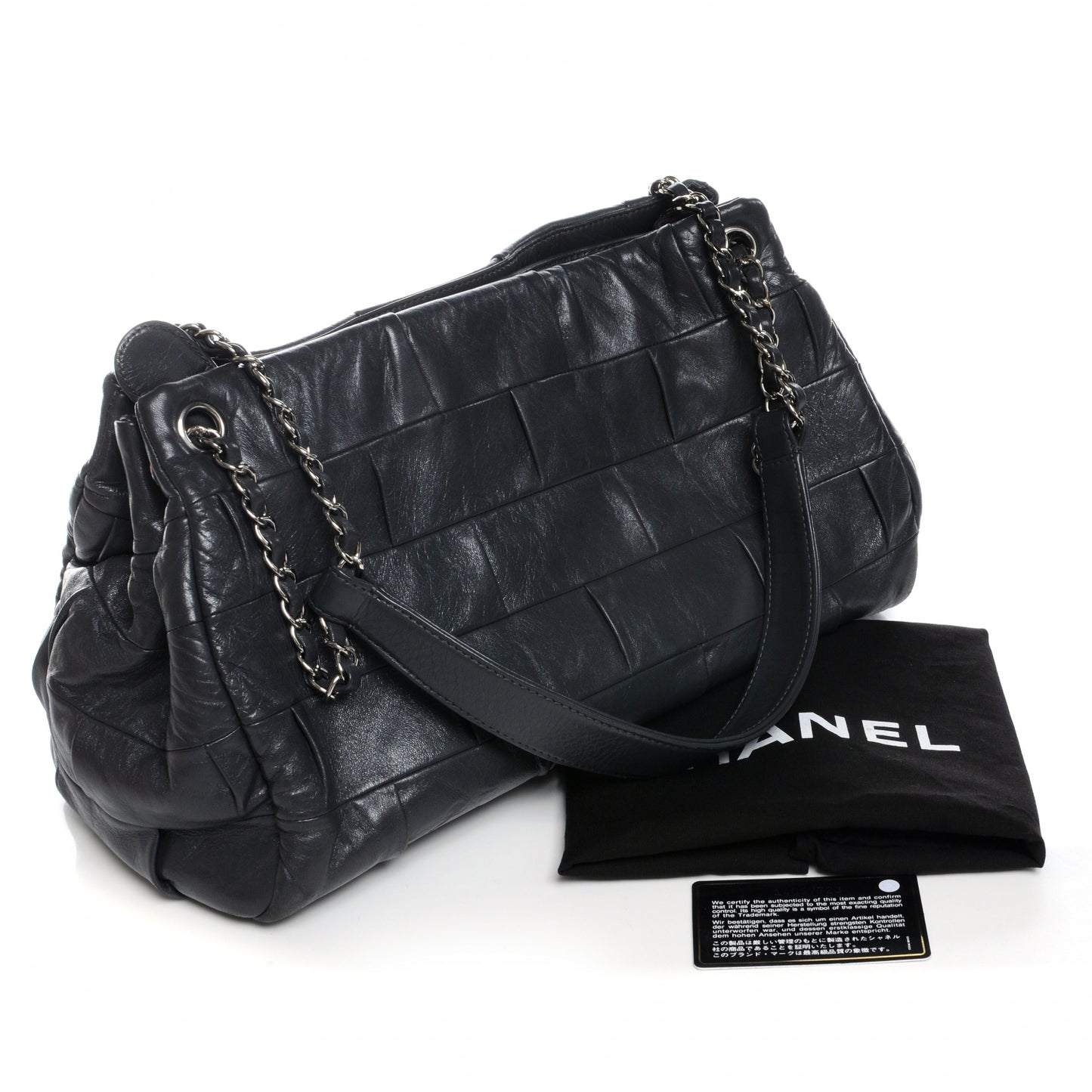Lambskin Igloo Shoulder Bag Grey