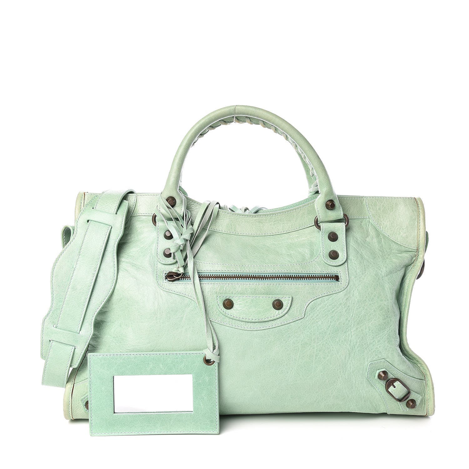 Balenciaga Agneau Classic Hardware City Vert D'Eau 1 of 17