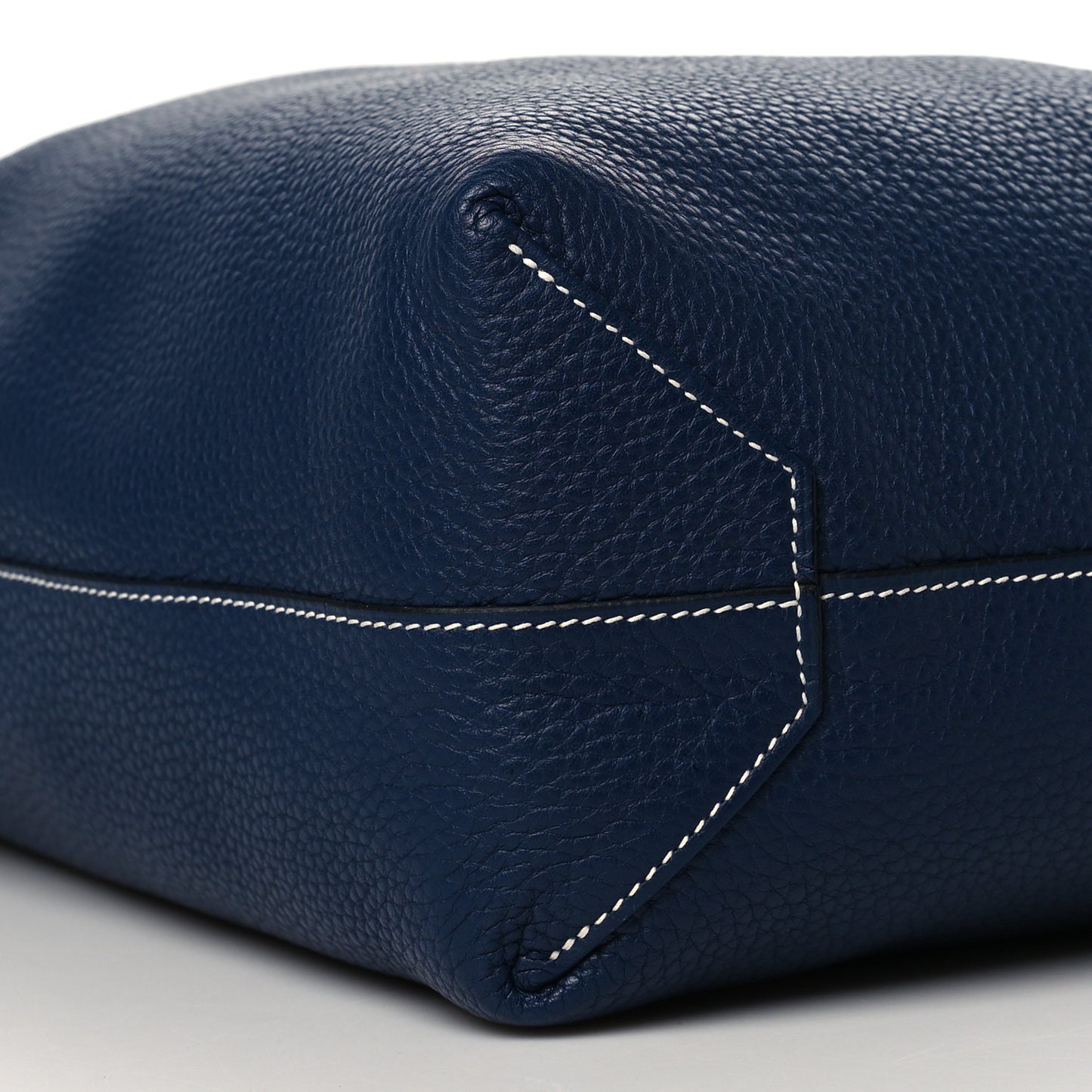 Taurillon Clemence Double Sens 45 Reversible Tote Bleu Izmir Bleu Saphir