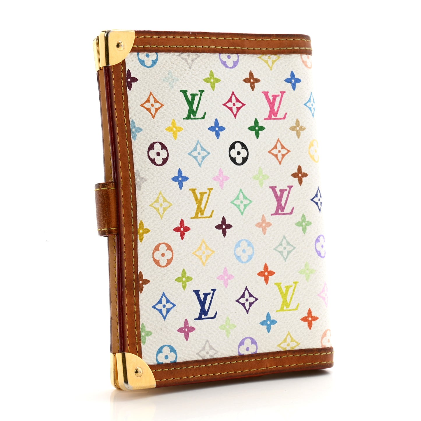 Monogram Multicolor Small Ring Agenda Cover White