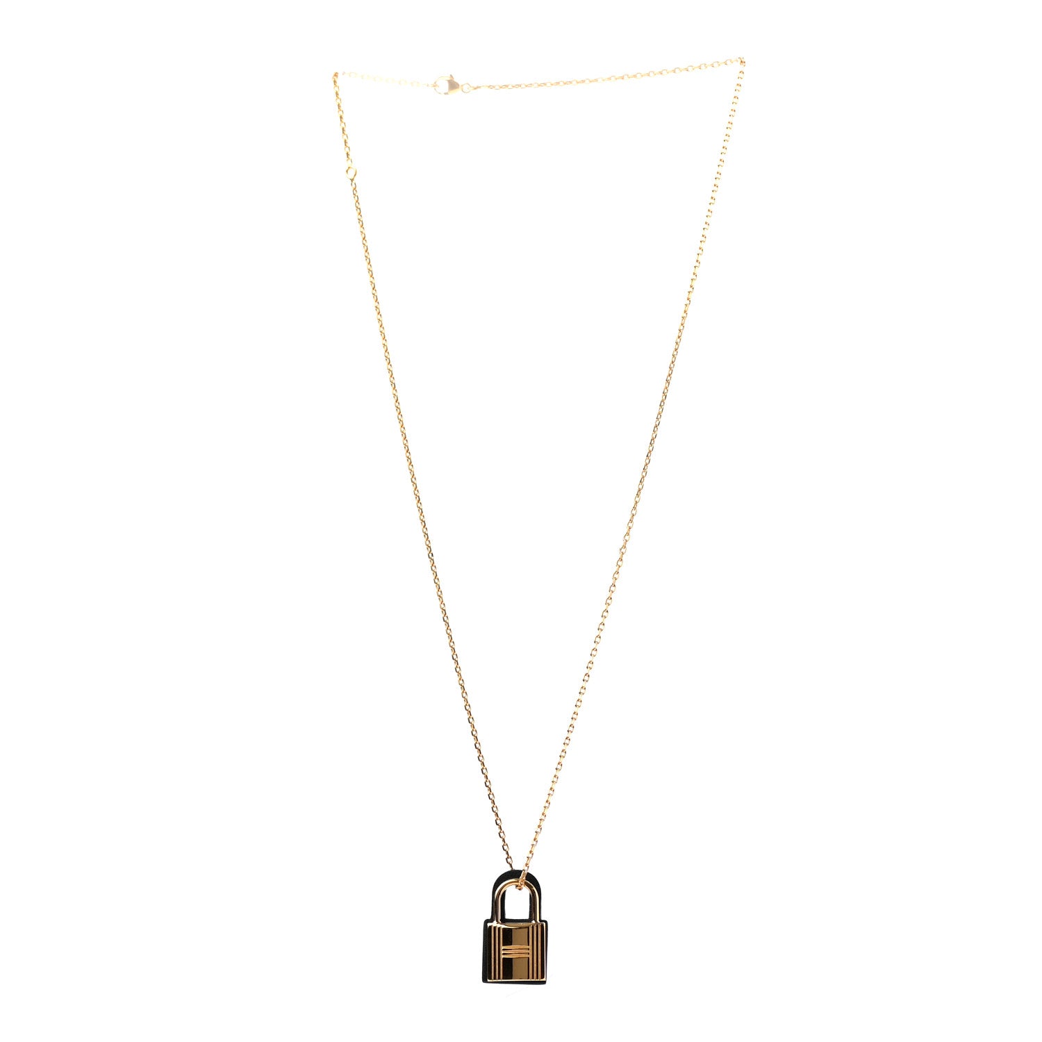 Hermes Swift Small O'Kelly Pendant Necklace Black 2 of 4
