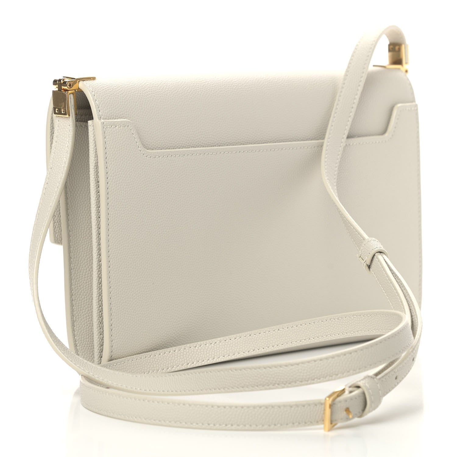 Saint Laurent Grain de Poudre Mini Uptown Crossbody Bag Blanc Vintage 3 of 10
