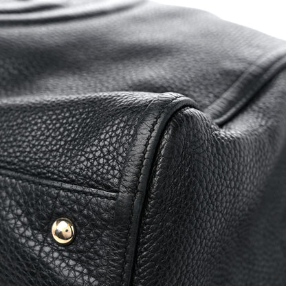 Gucci Pebbled Calfskin Large Soho Shoulder Bag Black 9 of 15