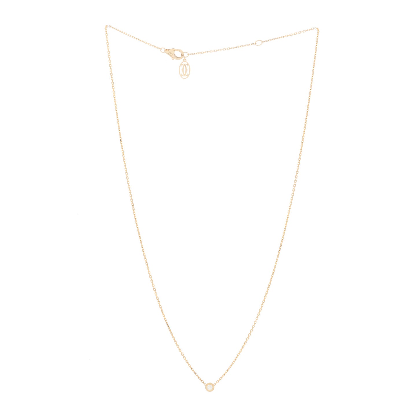 18K Yellow Gold Diamond XS D'Amour Pendant Necklace