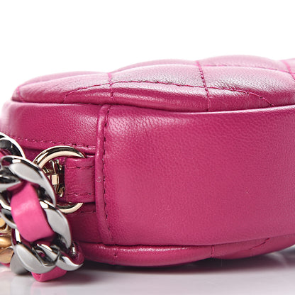 Chanel Wool Tweed Lambskin Quilted 19 Wallet On Chain WOC and Coin Purse Fuchsia 15 of 17
