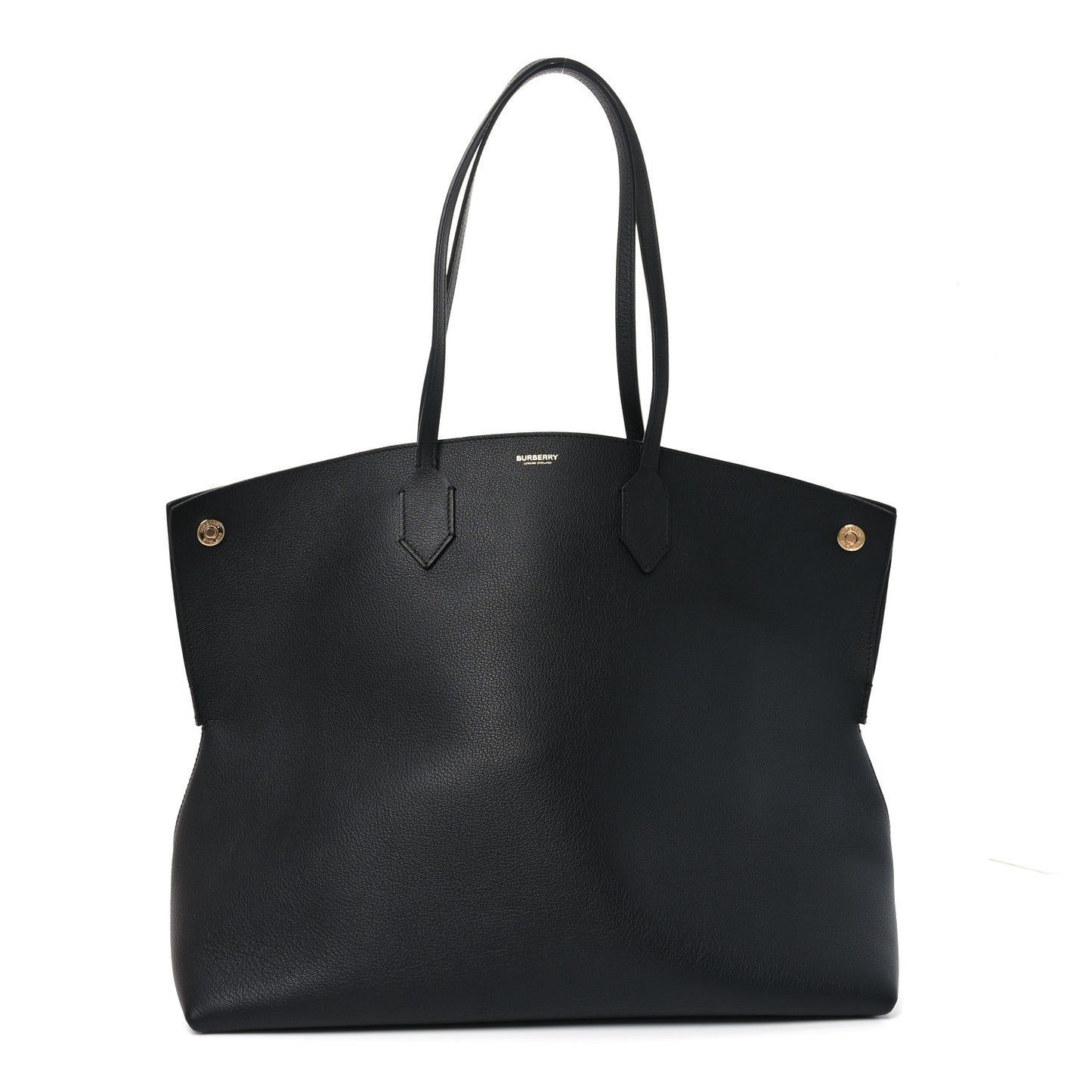 Calfskin Large Society Tote Black Black