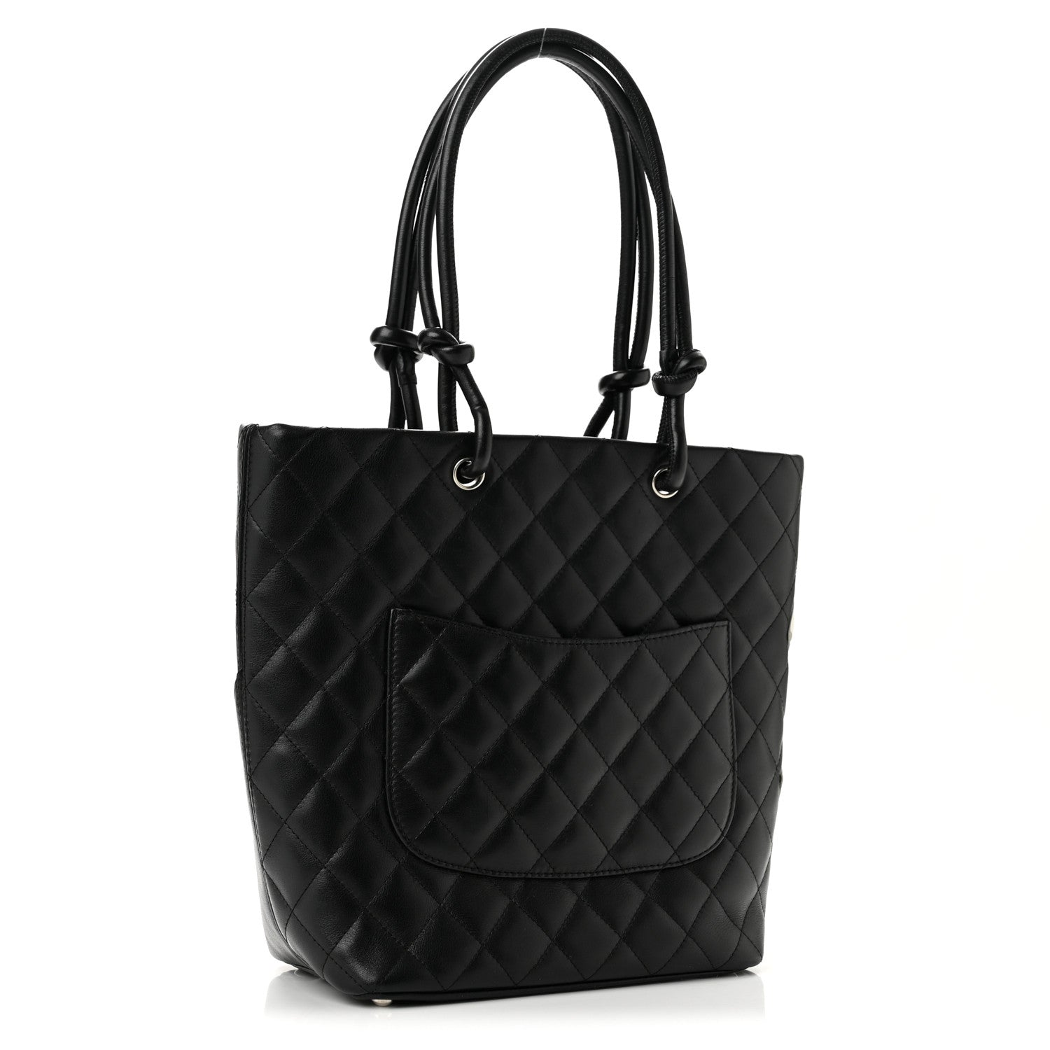 Chanel Calfskin Quilted Medium Cambon Tote Black White 3 of 13