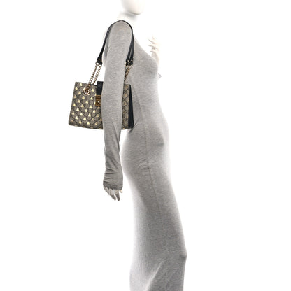 Gucci GG Supreme Monogram Bees Small Padlock Tote Beige Oro Black 2 of 10