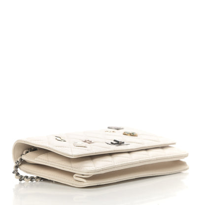 Chanel Metallic Calfskin Lucky Charms Casino 2.55 Reissue Wallet On Chain WOC Ivory 4 of 14