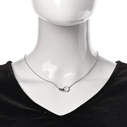 Cartier 18K White Gold Interlocking LOVE Necklace 2 of 8