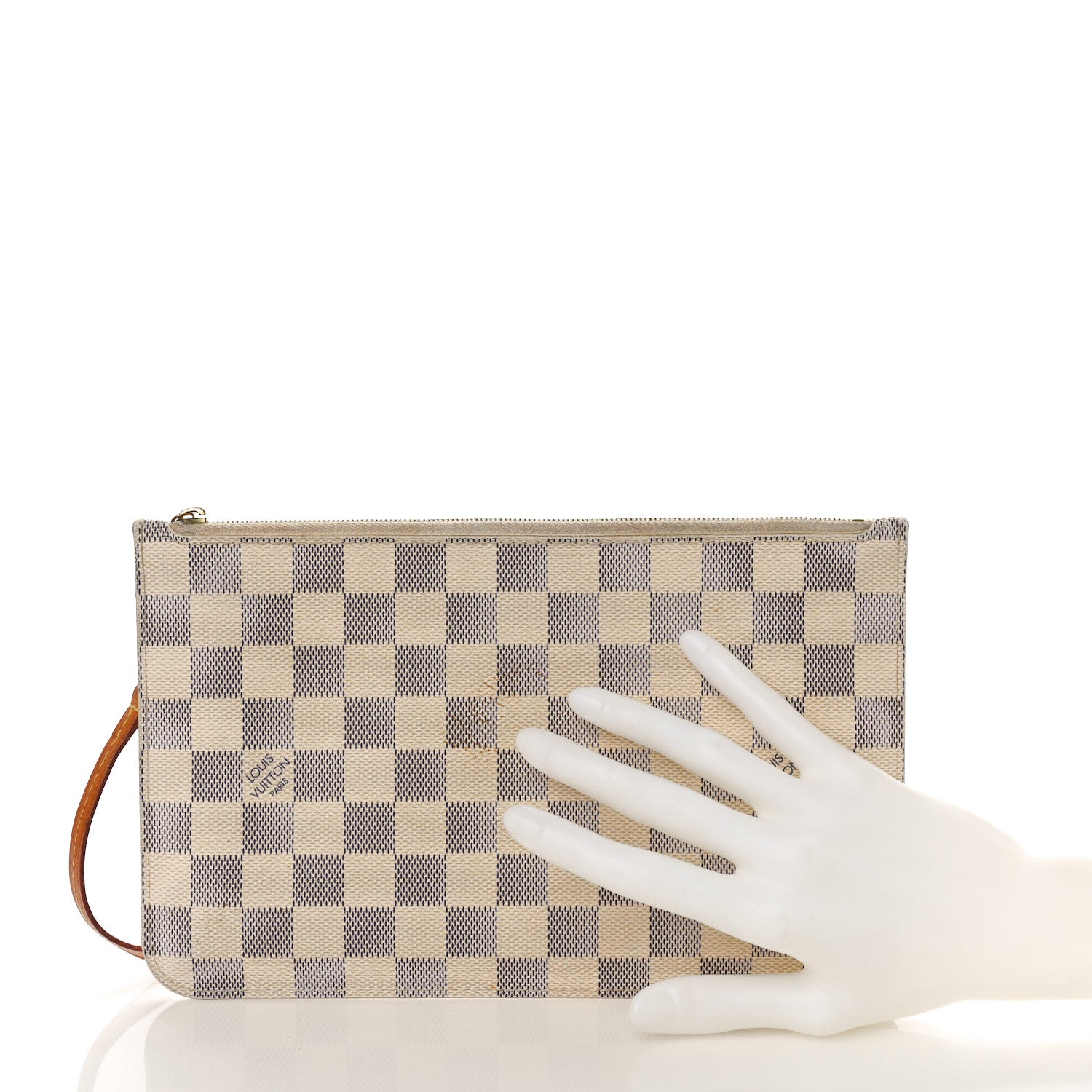 Louis Vuitton Damier Azur Neverfull MM GM Pochette Rose Ballerine 2 of 11