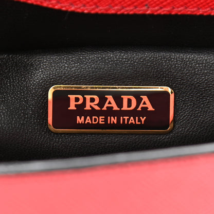 Prada Saffiano Chain Crossbody Bag Fuoco 6 of 11