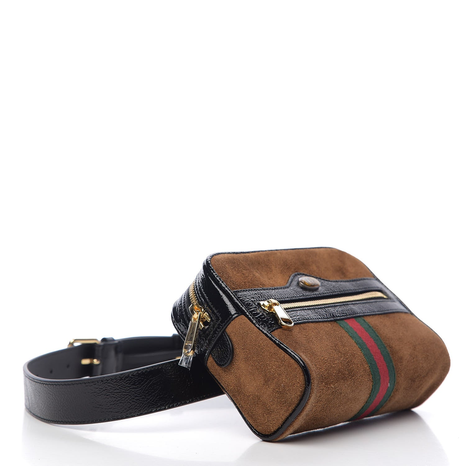 Gucci Suede Small Ophidia Belt Bag 85 34 Brown 3 of 9