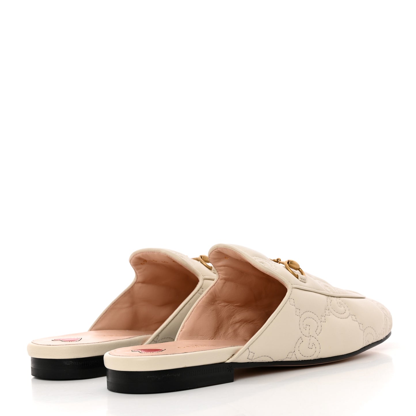 Nappa GG Matelasse Charlotte Slippers 40 Milk White
