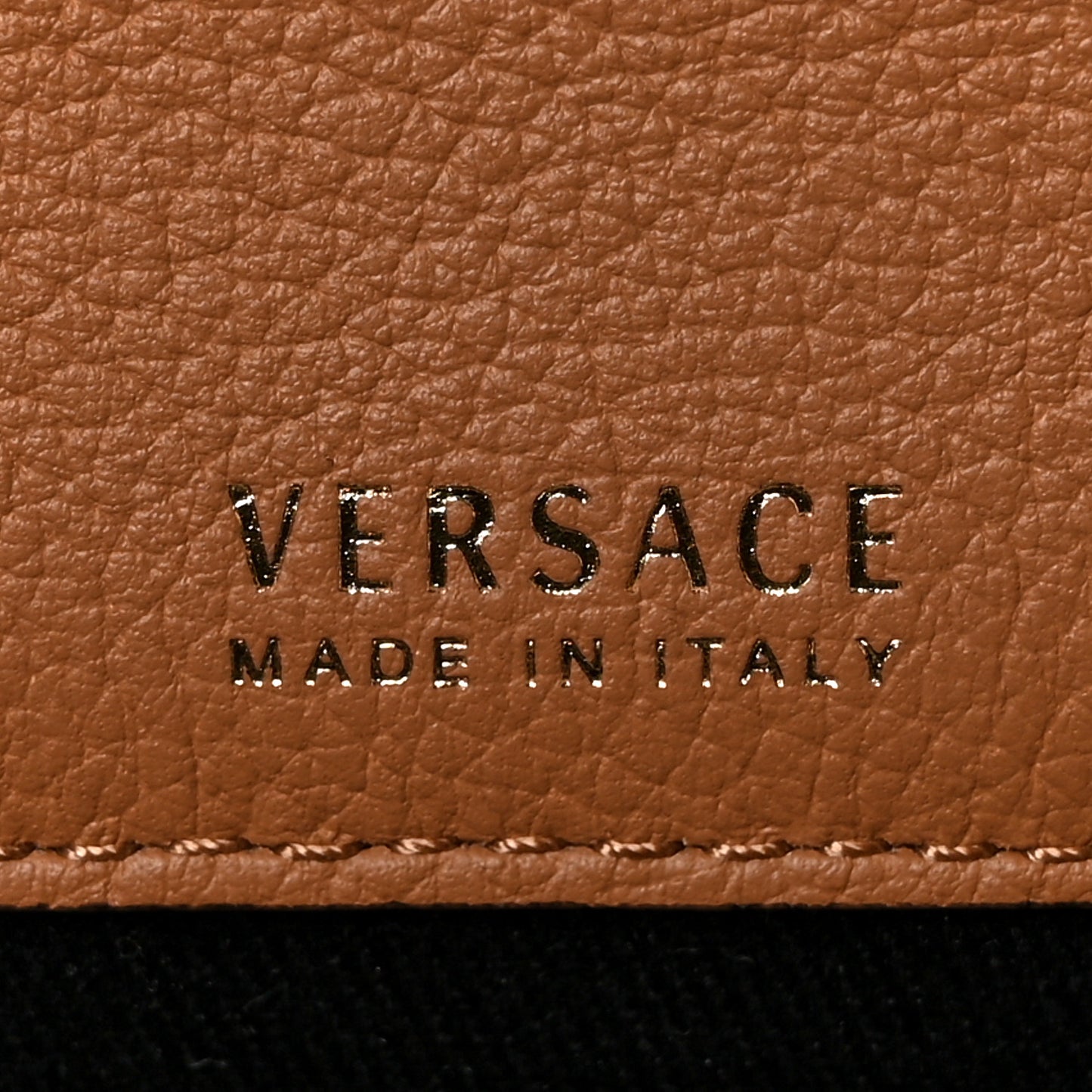 Vitello Medusa Clutch Bag Brown
