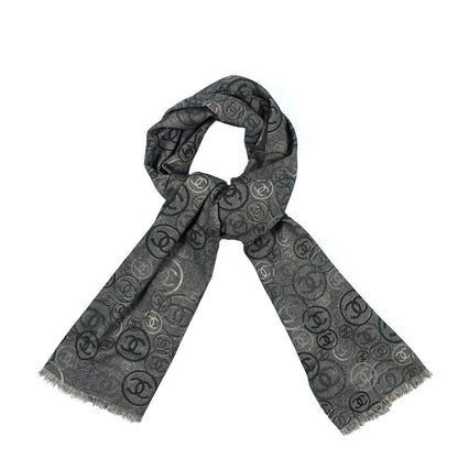 Chanel Cashmere CC Scarf Grey Multicolor 1 of 4
