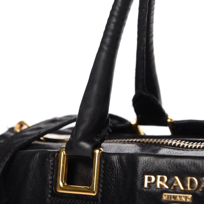 Prada Glace Calf Extra Wide Tote Black 12 of 17