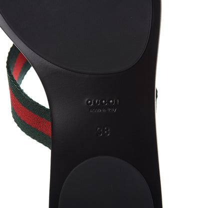Gucci Nylon Guccissima Web Womens Thong Sandals 38 Green Red Black 14 of 14