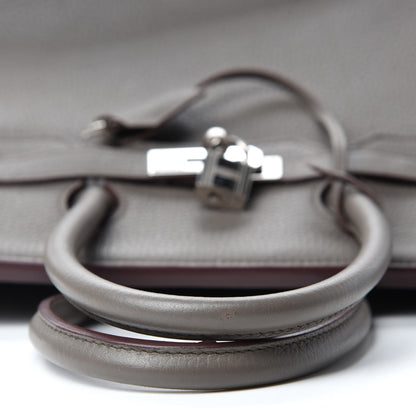 Hermes Taurillon Clemence Birkin 35 Etain 12 of 34