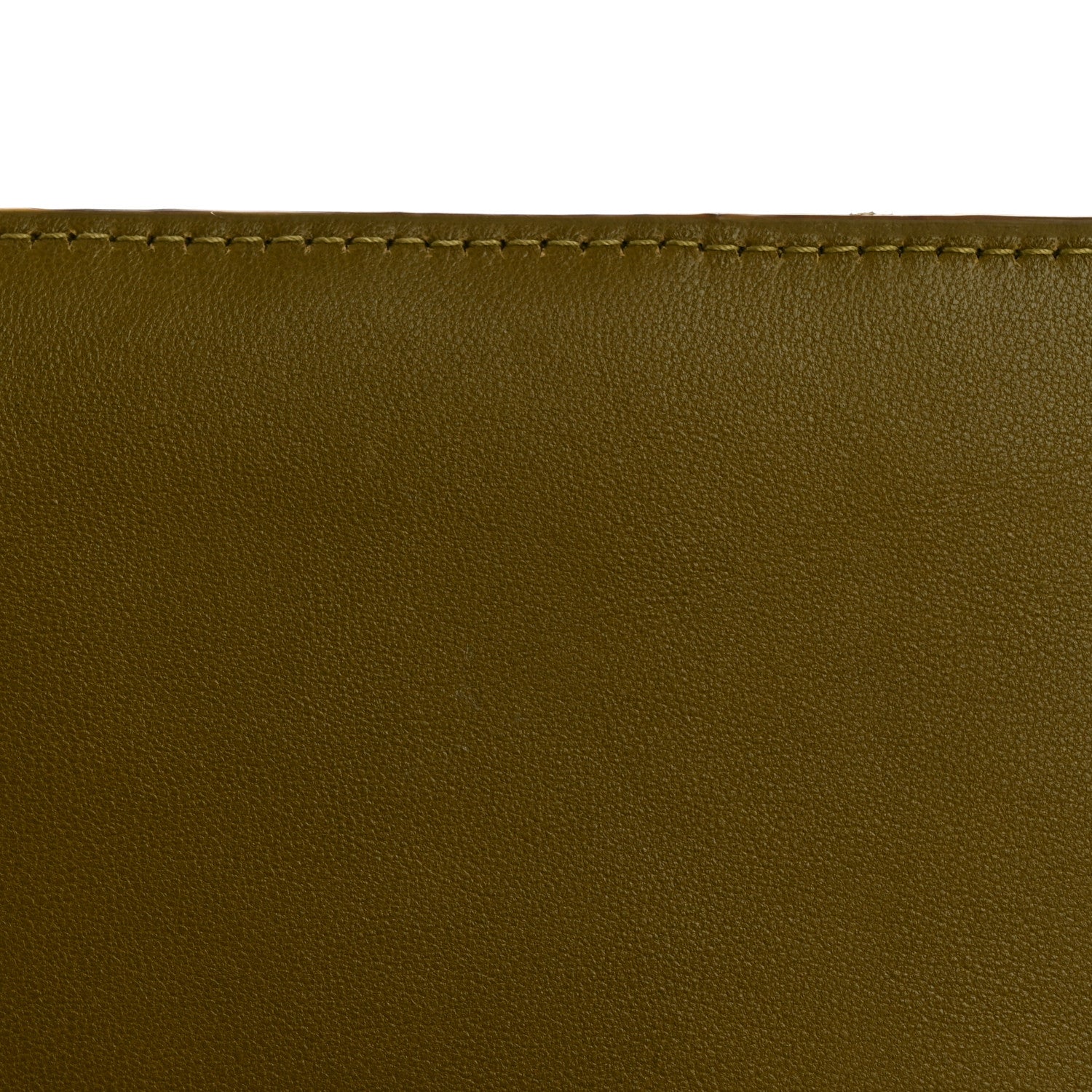 Saint Laurent Lambskin Carre Quilted Cassandre Chain Wallet Olive Drab 11 of 14
