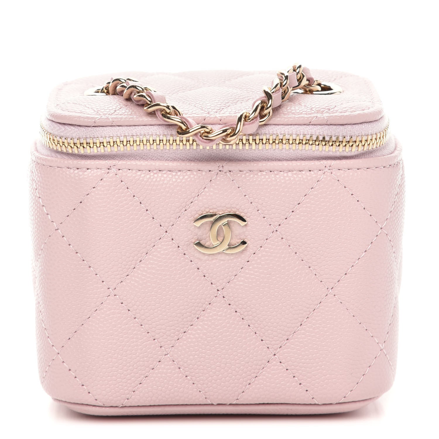 Chanel Caviar Quilted Mini Vanity Case With Chain Light Pink 1 of 11