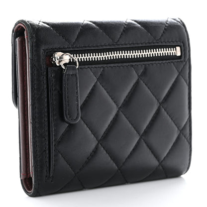 Chanel Lambskin Quilted Compact Flap Wallet Black 3 of 9