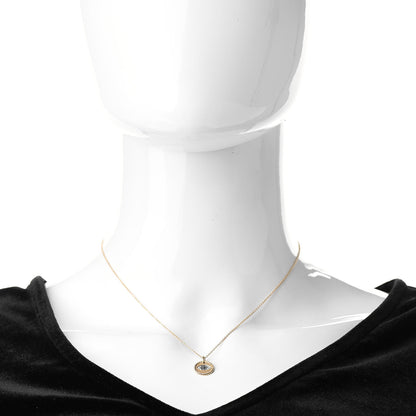 David Yurman 18K Yellow Gold Blue Sapphire Diamond Evil Eye Necklace 2 of 4