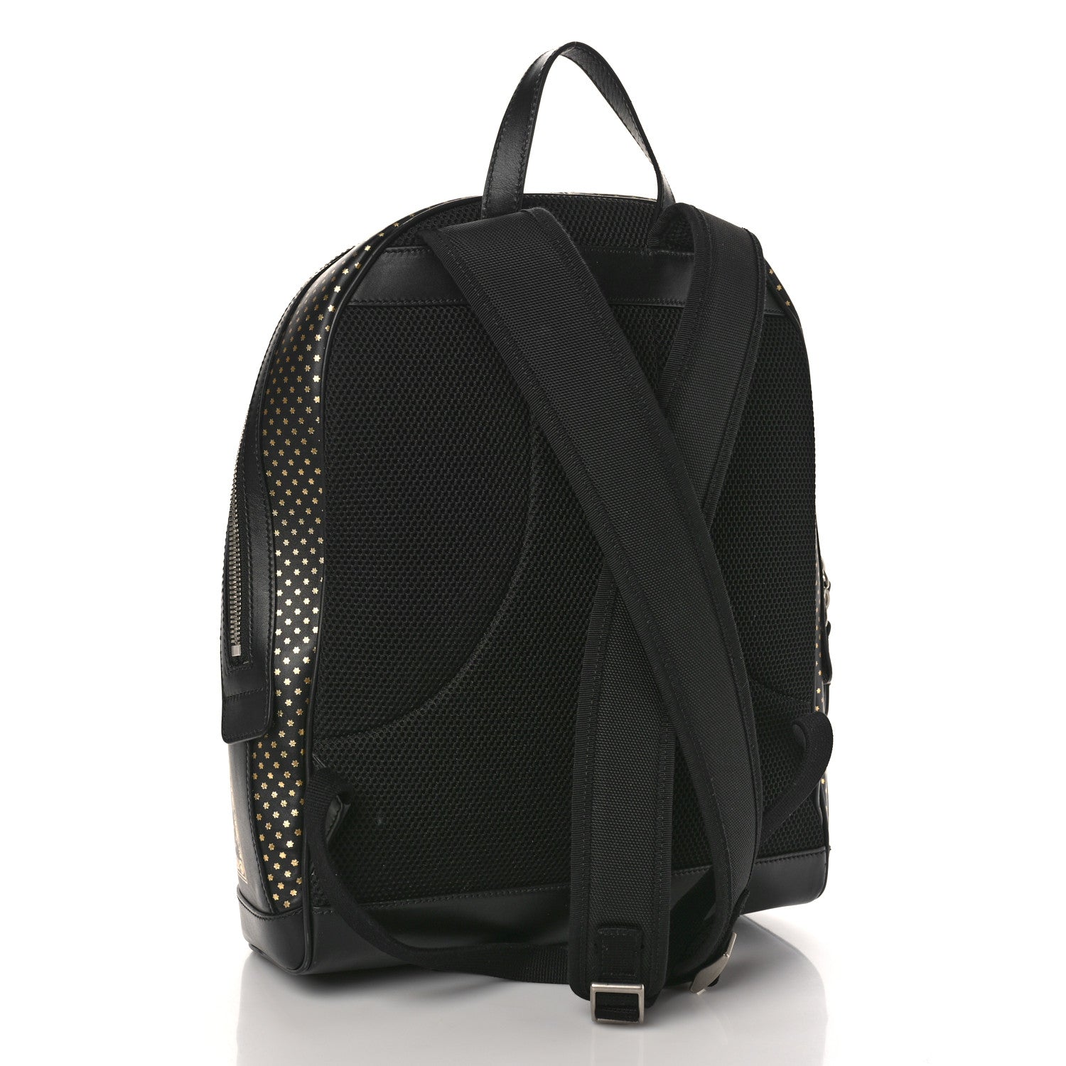 Gucci X SEGA Calfskin GUCCY Stars Dome Backpack Black Gold 3 of 10