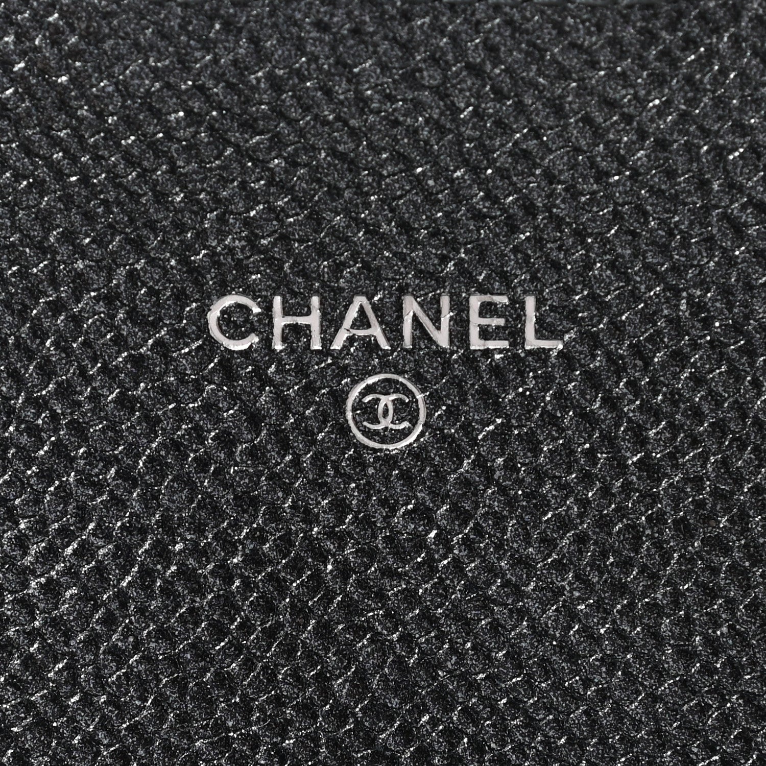 Chanel Metallic Caviar Quilted Small Flap Wallet Charcoal 6 of 9
